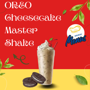 Decadent milkshake blending smooth cheesecake ice cream and crunchy OREO cookie pieces